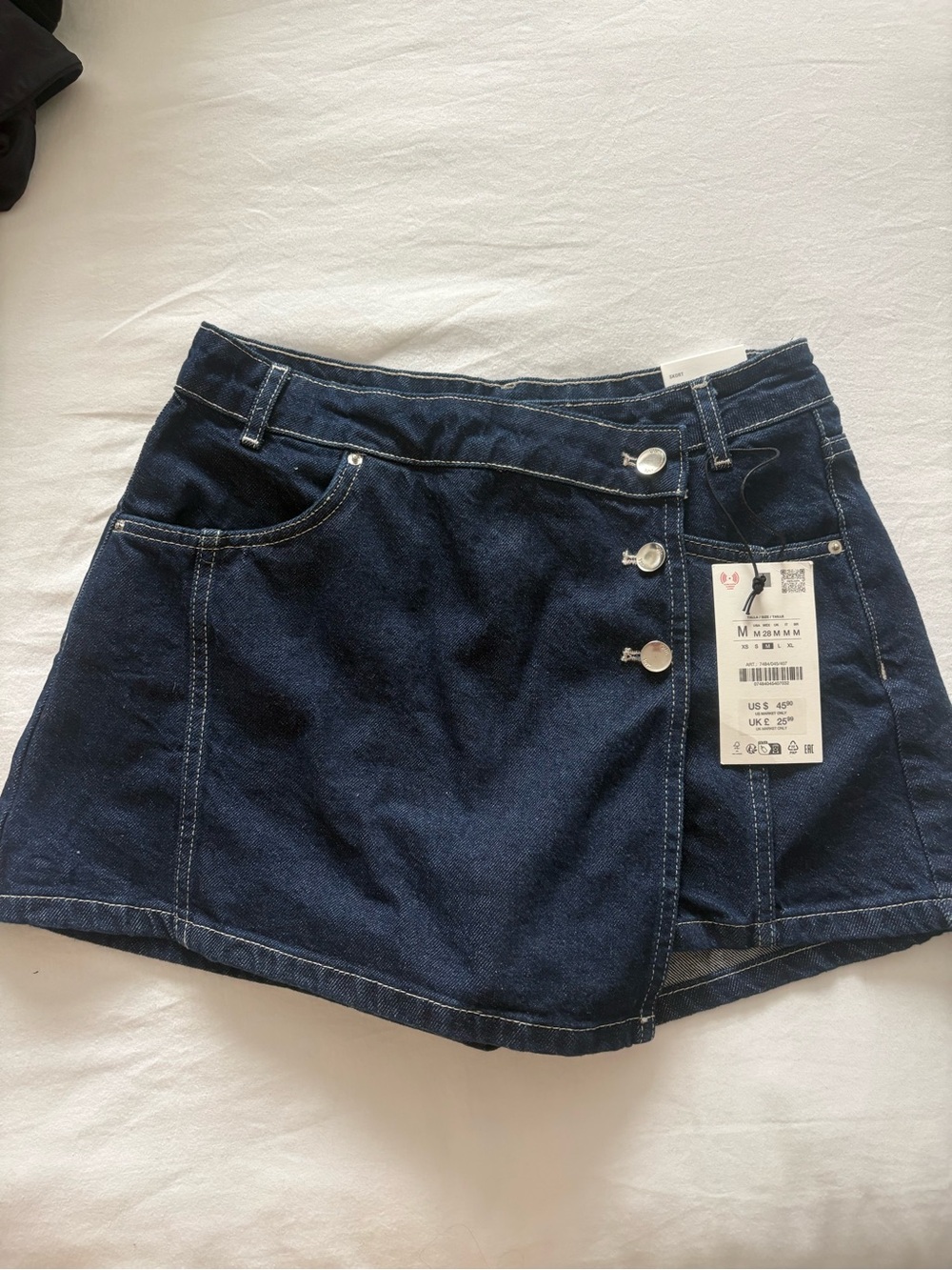 Zara Dark Blue Denim Skort